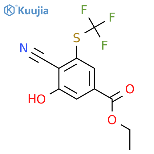 Ethyl 4-cyano-3-hydroxy-5-(trifluoromethylthio)benzoate structure
