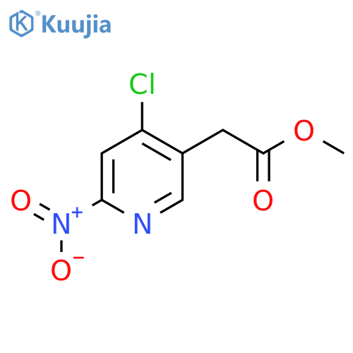 Methyl 4-chloro-2-nitropyridine-5-acetate structure