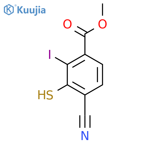 Methyl 4-cyano-2-iodo-3-mercaptobenzoate structure