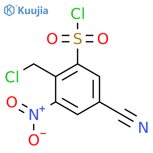 2-Chloromethyl-5-cyano-3-nitrobenzenesulfonyl chloride structure