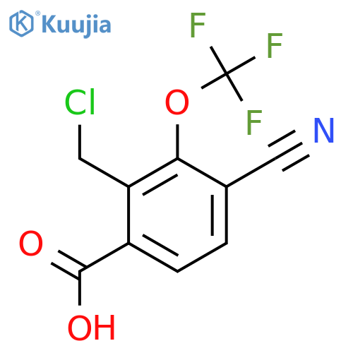 2-Chloromethyl-4-cyano-3-(trifluoromethoxy)benzoic acid structure