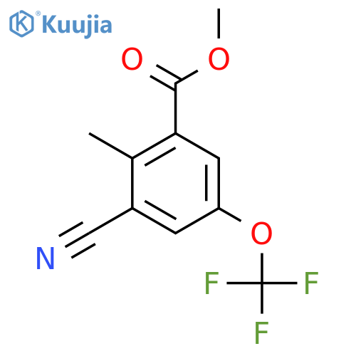 Methyl 3-cyano-2-methyl-5-(trifluoromethoxy)benzoate structure