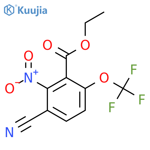 Ethyl 3-cyano-2-nitro-6-(trifluoromethoxy)benzoate structure
