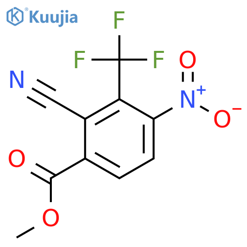 Methyl 2-cyano-4-nitro-3-(trifluoromethyl)benzoate structure