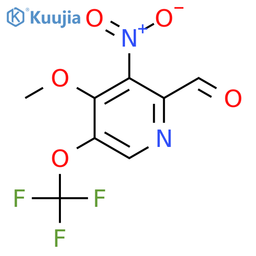 4-Methoxy-3-nitro-5-(trifluoromethoxy)pyridine-2-carboxaldehyde structure