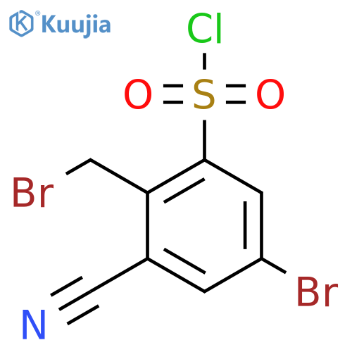 5-Bromo-2-bromomethyl-3-cyanobenzenesulfonyl chloride structure