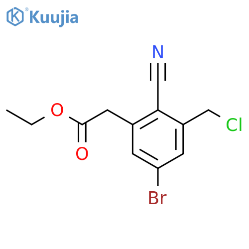 Ethyl 5-bromo-3-chloromethyl-2-cyanophenylacetate structure