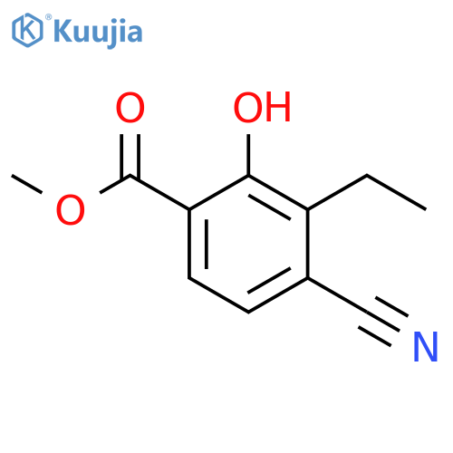 Methyl 4-cyano-3-ethyl-2-hydroxybenzoate structure
