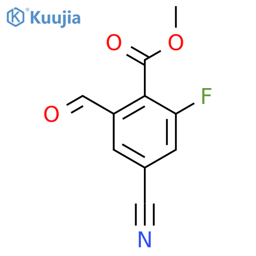Methyl 4-cyano-2-fluoro-6-formylbenzoate structure