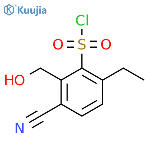 3-Cyano-6-ethyl-2-(hydroxymethyl)benzenesulfonyl chloride structure