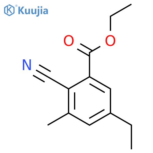 Ethyl 2-cyano-5-ethyl-3-methylbenzoate structure