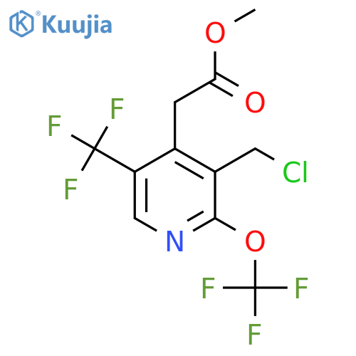 Methyl 3-(chloromethyl)-2-(trifluoromethoxy)-5-(trifluoromethyl)pyridine-4-acetate structure