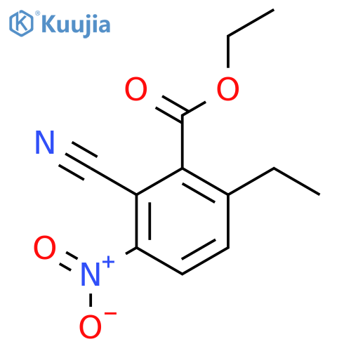 Ethyl 2-cyano-6-ethyl-3-nitrobenzoate structure