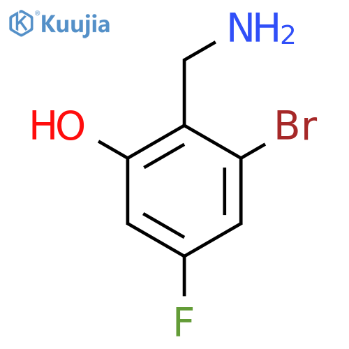 2-Bromo-4-fluoro-6-hydroxybenzylamine structure