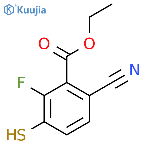 Ethyl 6-cyano-2-fluoro-3-mercaptobenzoate structure