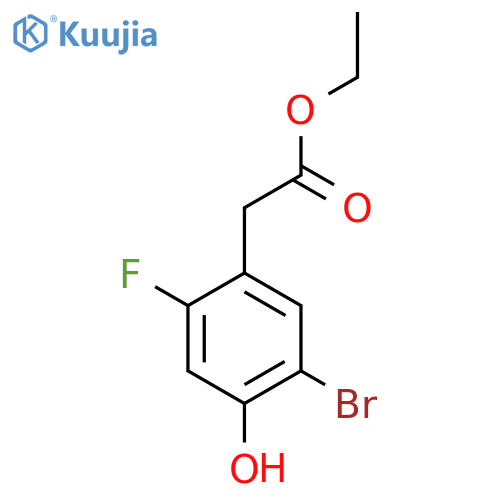 Ethyl 5-bromo-2-fluoro-4-hydroxyphenylacetate structure