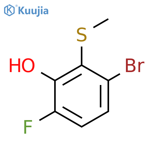 6-Bromo-3-fluoro-2-hydroxythioanisole structure