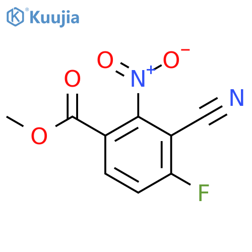 Methyl 3-cyano-4-fluoro-2-nitrobenzoate structure