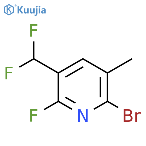 2-Bromo-5-(difluoromethyl)-6-fluoro-3-methylpyridine structure