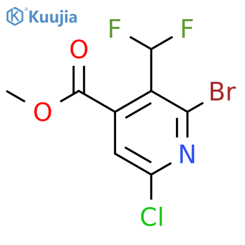 Methyl 2-bromo-6-chloro-3-(difluoromethyl)pyridine-4-carboxylate structure