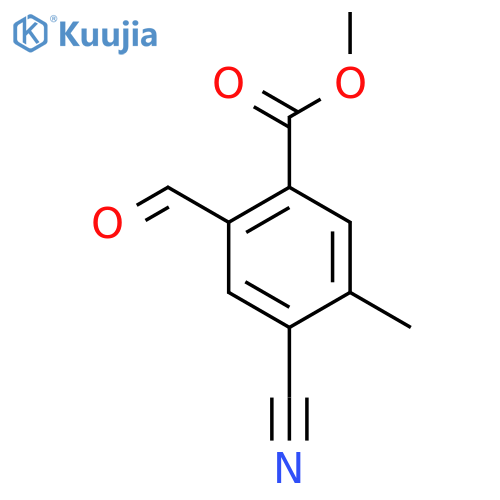 Methyl 4-cyano-2-formyl-5-methylbenzoate structure