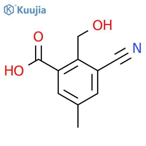 3-Cyano-2-hydroxymethyl-5-methylbenzoic acid structure
