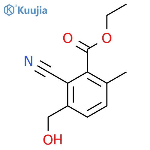 Ethyl 2-cyano-3-hydroxymethyl-6-methylbenzoate structure