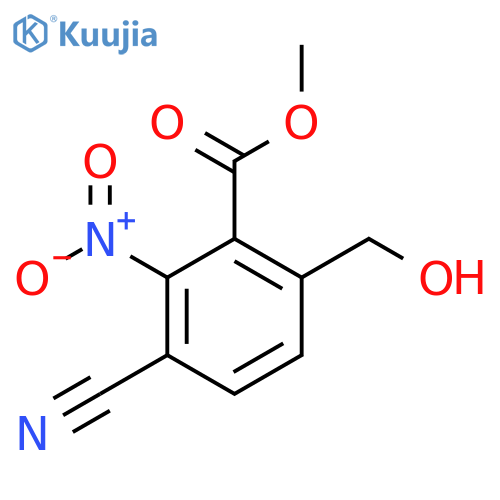 Methyl 3-cyano-6-hydroxymethyl-2-nitrobenzoate structure