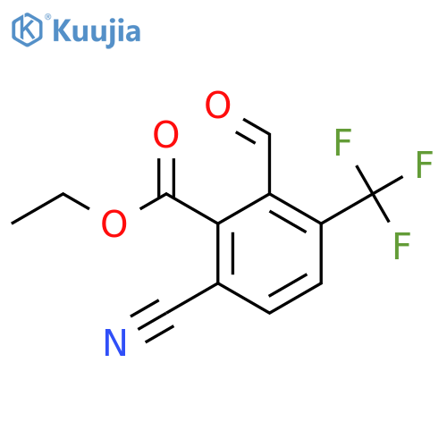 Ethyl 6-cyano-2-formyl-3-(trifluoromethyl)benzoate structure
