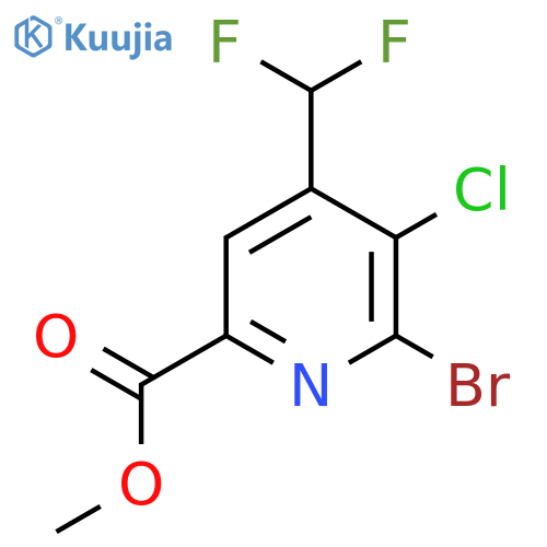 Methyl 2-bromo-3-chloro-4-(difluoromethyl)pyridine-6-carboxylate structure