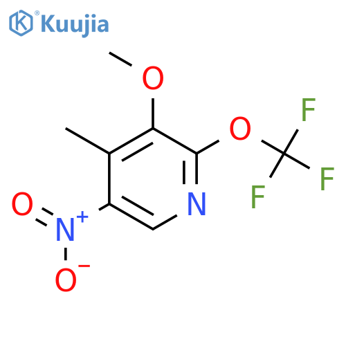 3-Methoxy-4-methyl-5-nitro-2-(trifluoromethoxy)pyridine structure