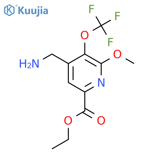 Ethyl 4-(aminomethyl)-2-methoxy-3-(trifluoromethoxy)pyridine-6-carboxylate structure