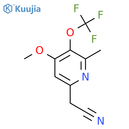 4-Methoxy-2-methyl-3-(trifluoromethoxy)pyridine-6-acetonitrile structure