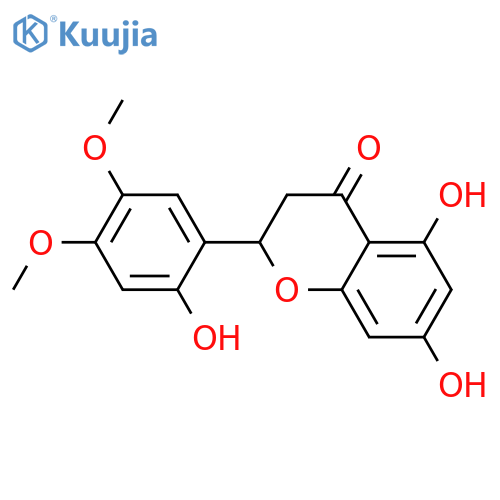 2,3-Dihydro-5,7-dihydroxy-2-(2-hydroxy-4,5-dimethoxyphenyl)-4H-1-benzopyran-4-one structure