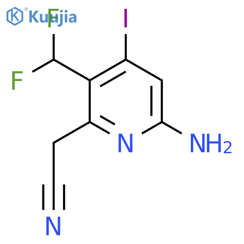 6-Amino-3-(difluoromethyl)-4-iodopyridine-2-acetonitrile structure