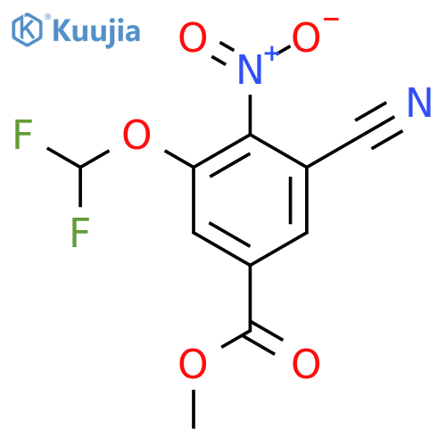 Methyl 3-cyano-5-difluoromethoxy-4-nitrobenzoate structure