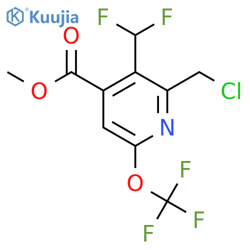 Methyl 2-(chloromethyl)-3-(difluoromethyl)-6-(trifluoromethoxy)pyridine-4-carboxylate structure
