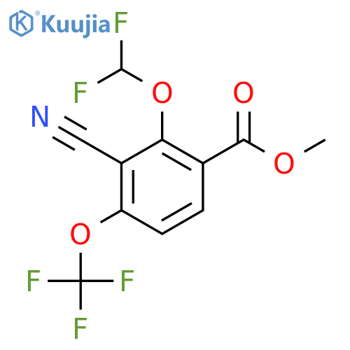 Methyl 3-cyano-2-difluoromethoxy-4-(trifluoromethoxy)benzoate structure