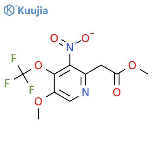 Methyl 5-methoxy-3-nitro-4-(trifluoromethoxy)pyridine-2-acetate structure