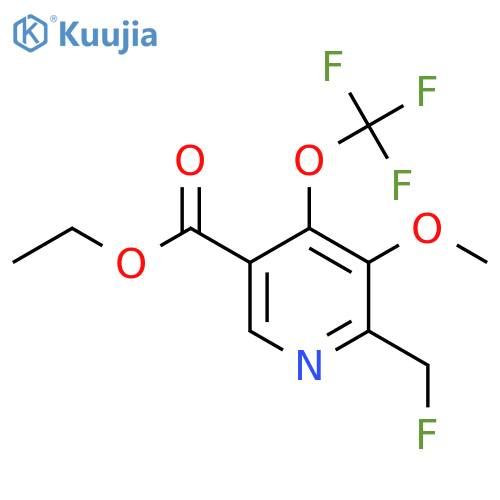 Ethyl 2-(fluoromethyl)-3-methoxy-4-(trifluoromethoxy)pyridine-5-carboxylate structure