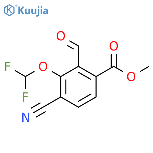 Methyl 4-cyano-3-difluoromethoxy-2-formylbenzoate structure