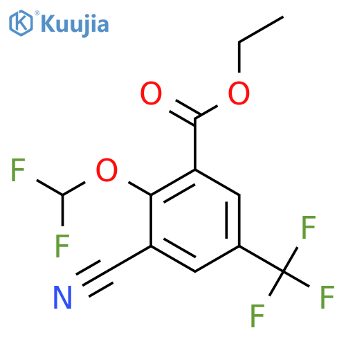 Ethyl 3-cyano-2-difluoromethoxy-5-(trifluoromethyl)benzoate structure