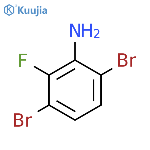 3,6-Dibromo-2-fluoroaniline structure