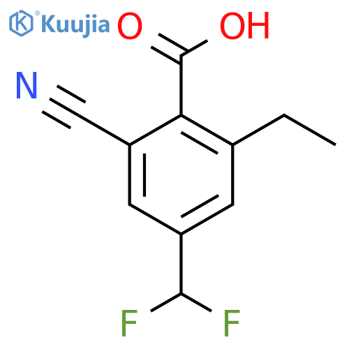 2-Cyano-4-difluoromethyl-6-ethylbenzoic acid structure