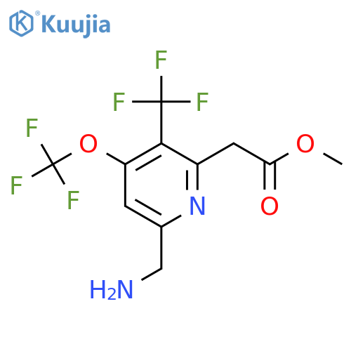 Methyl 6-(aminomethyl)-4-(trifluoromethoxy)-3-(trifluoromethyl)pyridine-2-acetate structure