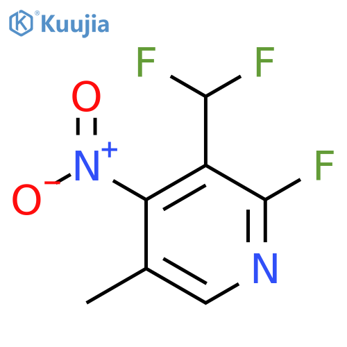 3-(Difluoromethyl)-2-fluoro-5-methyl-4-nitropyridine structure
