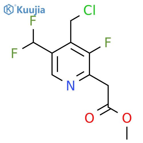 Methyl 4-(chloromethyl)-5-(difluoromethyl)-3-fluoropyridine-2-acetate structure