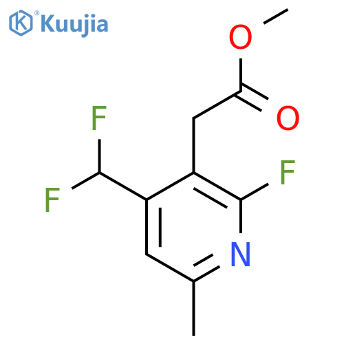 Methyl 4-(difluoromethyl)-2-fluoro-6-methylpyridine-3-acetate structure