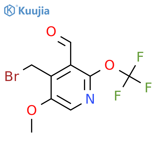 4-(Bromomethyl)-5-methoxy-2-(trifluoromethoxy)pyridine-3-carboxaldehyde structure
