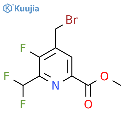 Methyl 4-(bromomethyl)-2-(difluoromethyl)-3-fluoropyridine-6-carboxylate structure